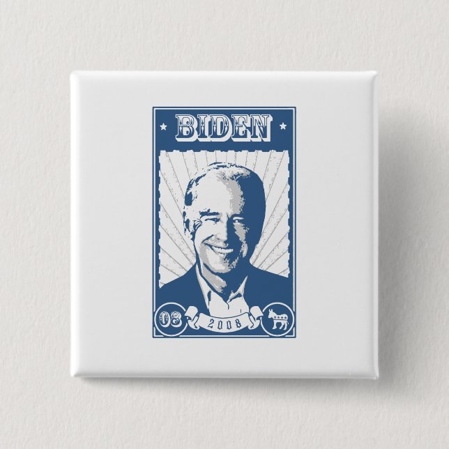 JOE BIDEN POSTER PINBACK BUTTON (Front)