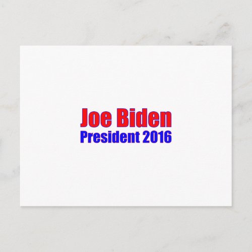 Joe Biden President 2016 Postcard