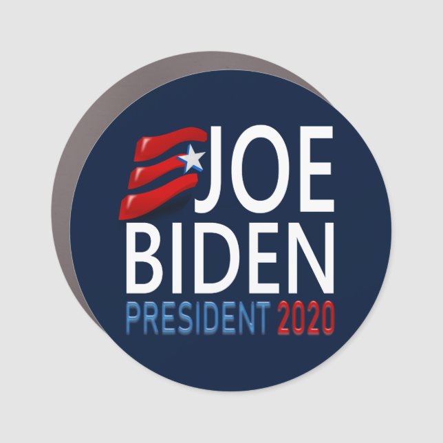 Joe Biden President 2020 Election Red Blue Text Car Magnet (Front)