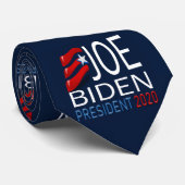 Joe Biden President 2020 Election Red Blue Text Neck Tie (Rolled)