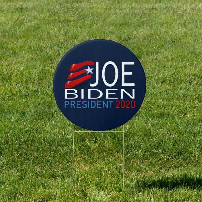 Joe Biden President 2020 Election Red Blue Text Sign (Insitu)
