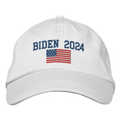 Joe Biden _ President 2024 with American Flag Embroidered Baseball Cap