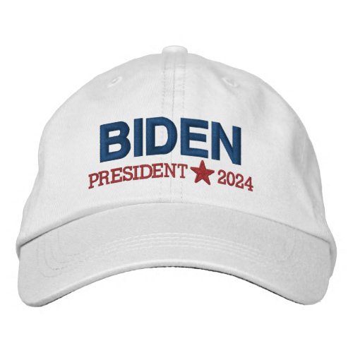 Joe Biden _ President 2024 with Star Embroidered Baseball Cap