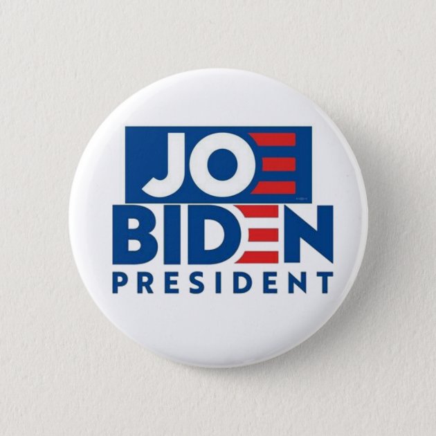 FOR PRESIDENT OF THE UNITED STATES 2020 3"  PIN BACK BUTTON JOE BIDEN B 