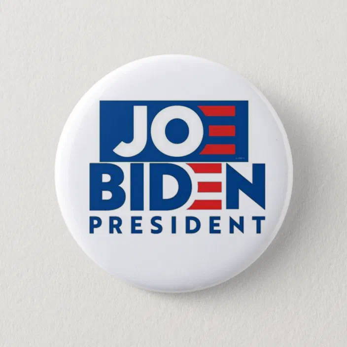 Joe Biden For President 2020 Blue 3 Inch Pinback Button Pin 