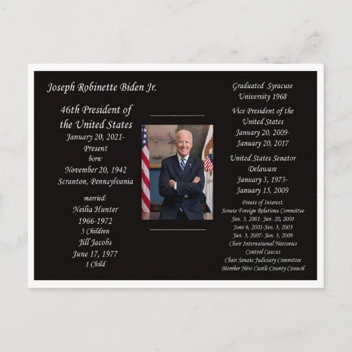Joe Biden President Postcard