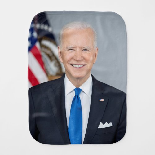 Joe Biden Presidential White House Portrait Baby Burp Cloth