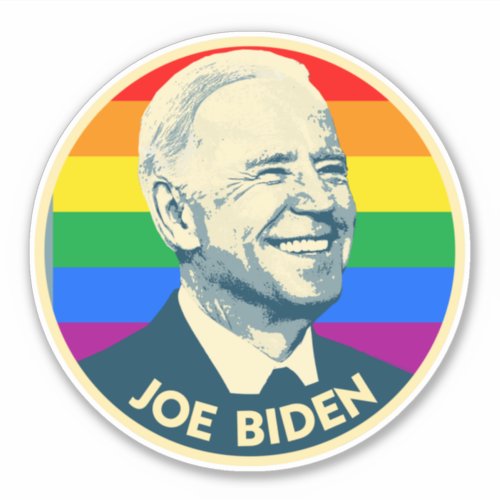 JOE BIDEN PRIDE BADGE STICKER