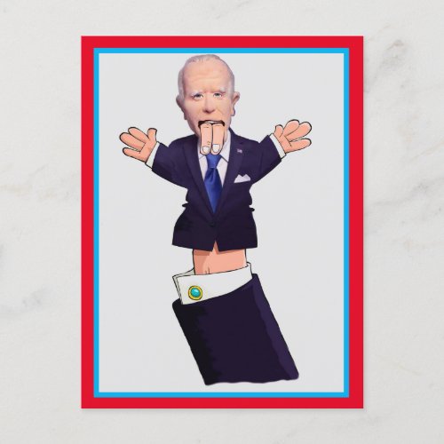 Joe Biden puppet Postcard
