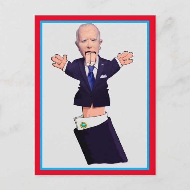 Joe Biden puppet Postcard (Front)