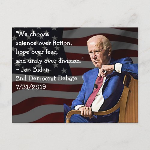 Joe Biden Quotes about America Postcard