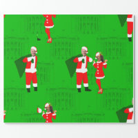 Funny Ho Its President Joe Biden Kraft Christmas Wrapping Paper