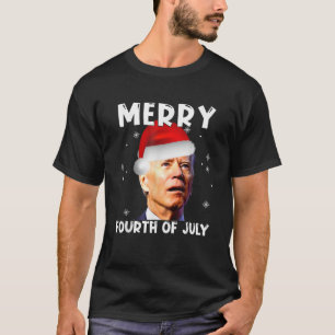 Joe Biden Santa Merry Fourth of July Trick Or Trea T-Shirt