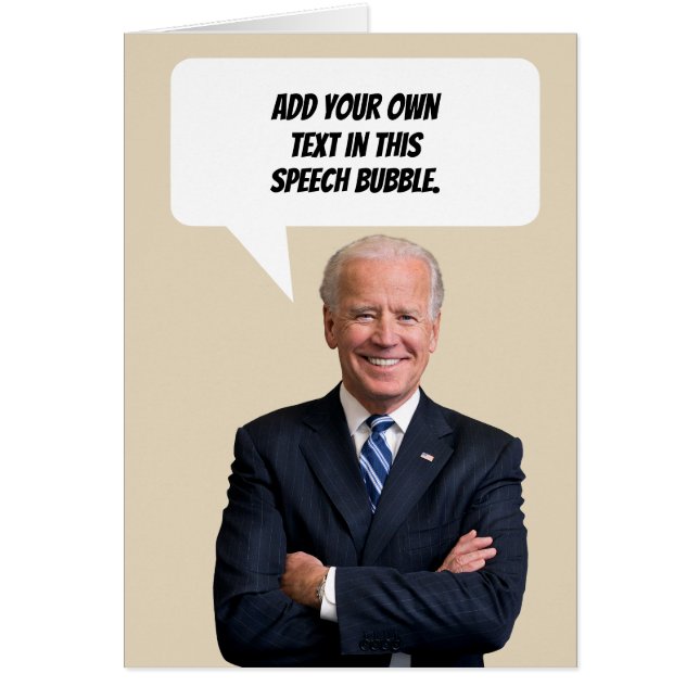 Joe Biden Says US President Speech Bubble Cards (Front)