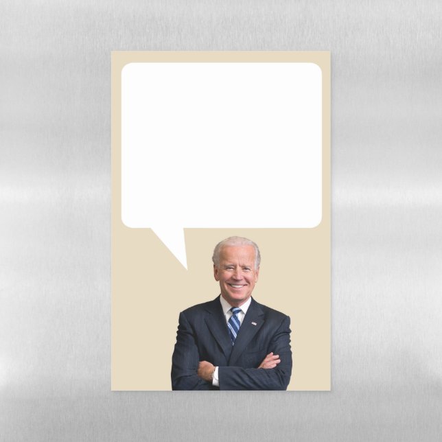 Joe Biden Says US President Speech Bubble Magnetic Dry Erase Sheet (Vertical)