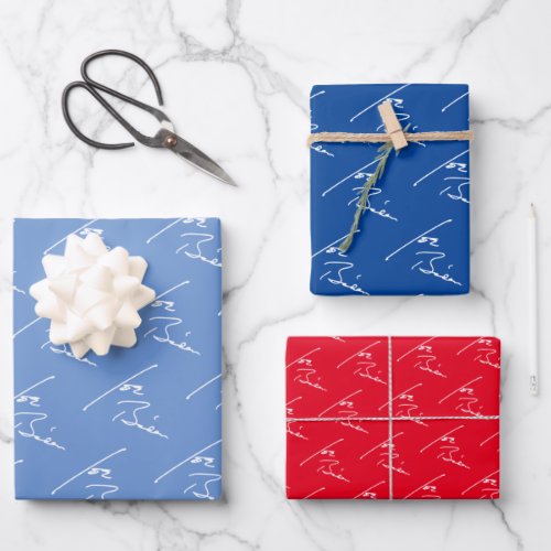 Joe Biden Signature Gift Wrapping Paper Sheets