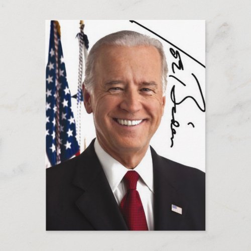 Joe Biden Signature Postcard