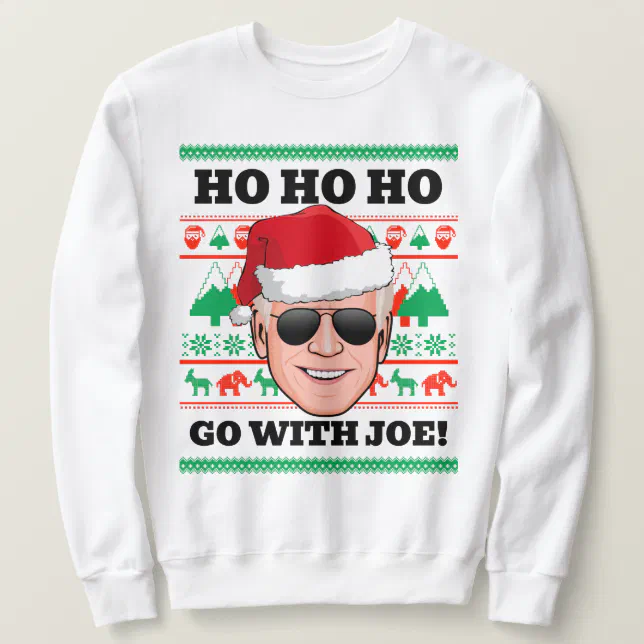 Joe Biden Ugly Christmas Sweater Go With Joe Zazzle