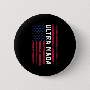 Joe Biden Ultra Maga  Ultra Maga America Flag  Button