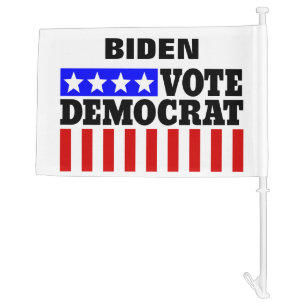 Joe Biden Vote Democrat for President Car Flag