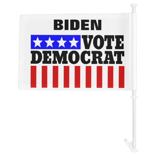 Joe Biden Vote Democrat  for President Car Flag (Back)