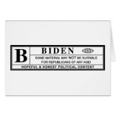 Joe Biden Warning Label (Front Horizontal)