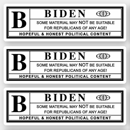 Joe Biden Warning Label