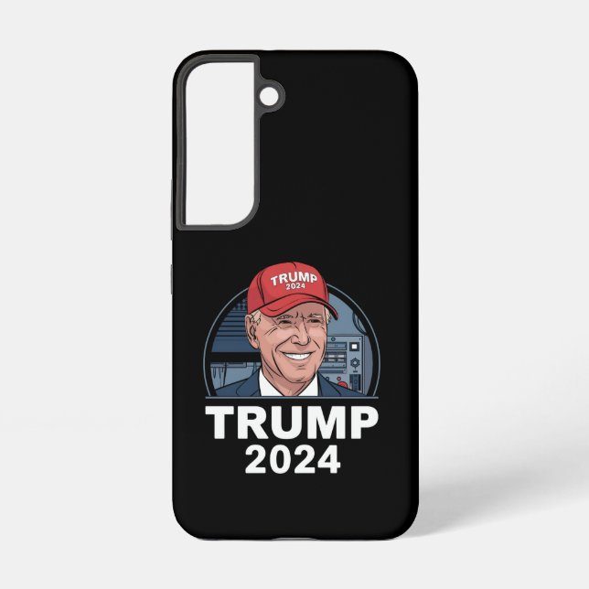 Joe biden Wearing A Trump Hat Samsung Galaxy Case (Back)