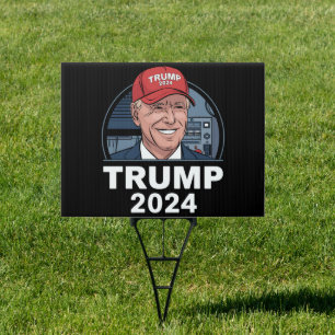 Joe biden Wearing A Trump Hat Sign