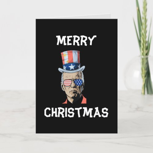 Joe Biden Xmas Merry Christmas Funny 4th Of July Holiday Card