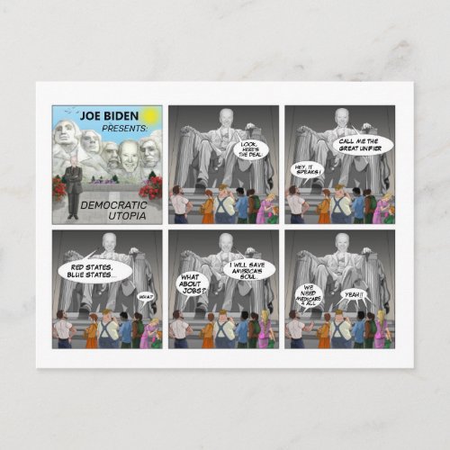 Joe Bidens Democratic Utopia Postcard