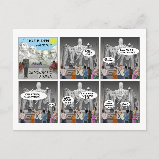 Joe Biden's Democratic Utopia Postcard (Front)