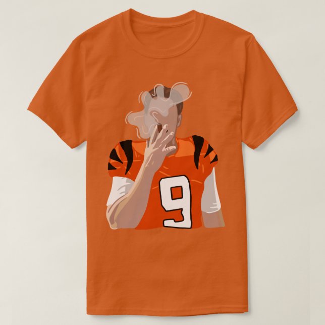 Joe Burrow Smoking Cigar 1 T-Shirt (Design Front)