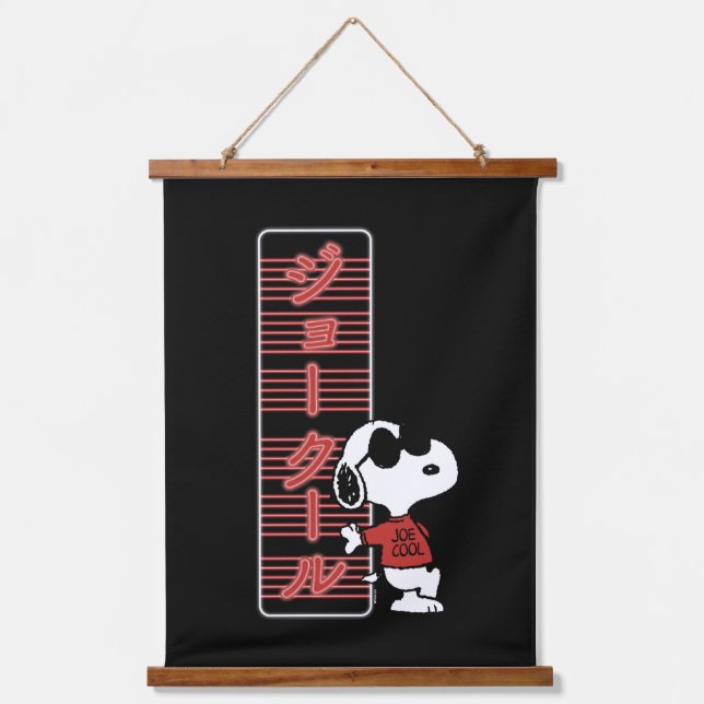 Joe Cool Japanese Neon Lights Hanging Tapestry (Front)