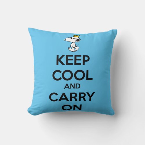 Joe Cool Keep Cool And Carry On Throw Pillow
