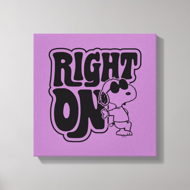 Joe Cool - Right On Canvas Print (Front)