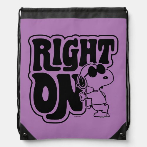 Joe Cool _ Right On Drawstring Bag