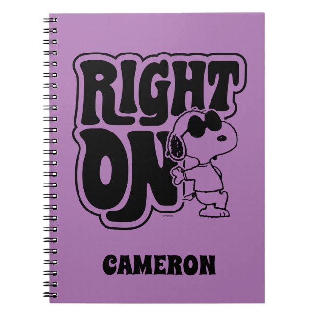 Joe Cool - Right On Notebook (Front)