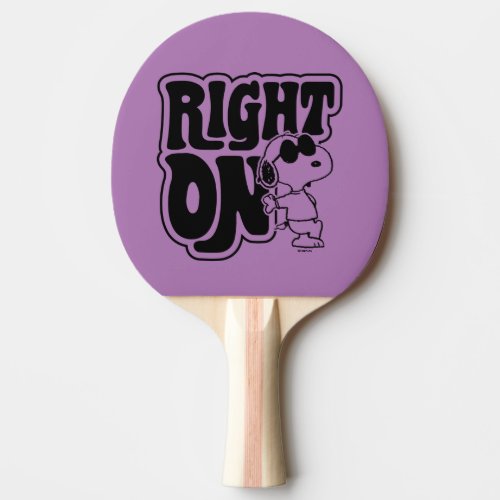 Joe Cool _ Right On Ping Pong Paddle
