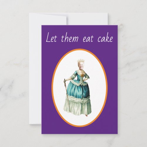 Joe Diadem says Let them eat cake Thank You Card