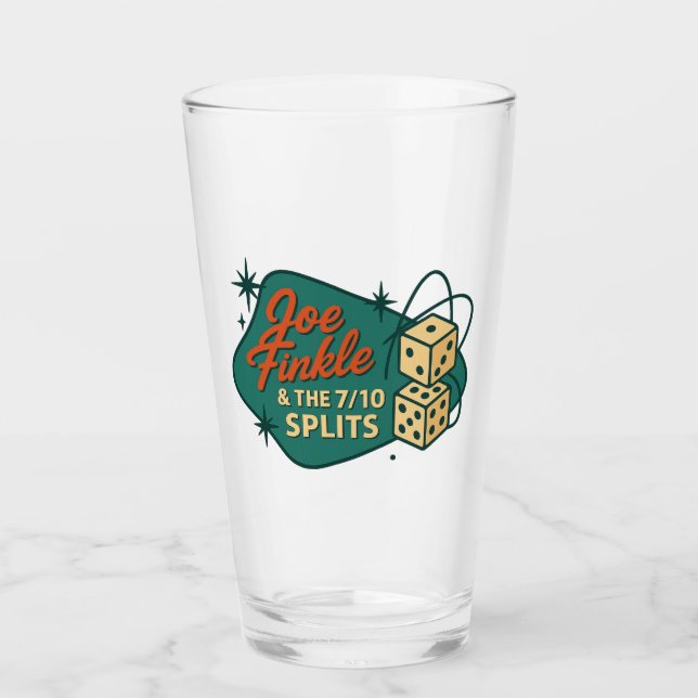 Joe Finkle & The 7/10 Splits Rockin' Pint Glass (Front)