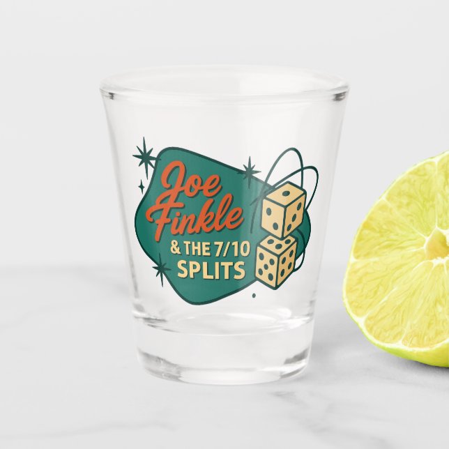 Joe Finkle & The 7/10 Splits Rockin' Shot Glass (Front)
