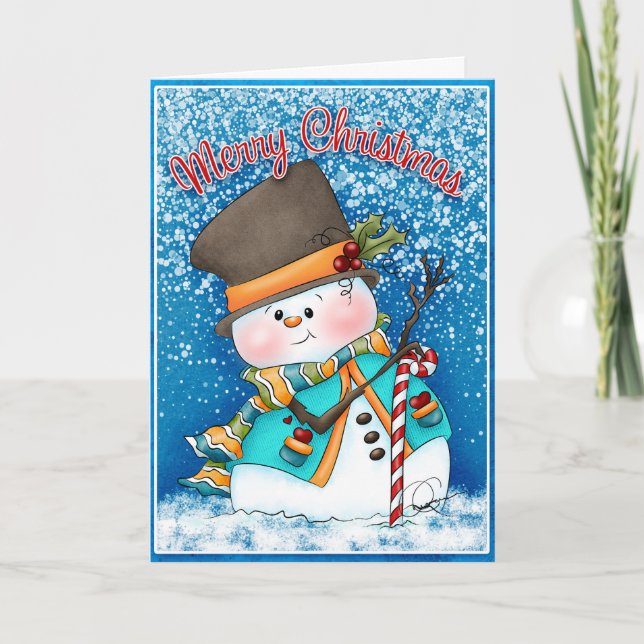 Joe Frost Snowman Christmas Card (Front)