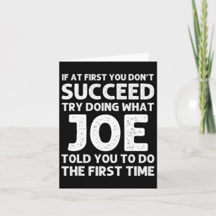 Joe Gift Name Personalized Birthday Funny Christma Card