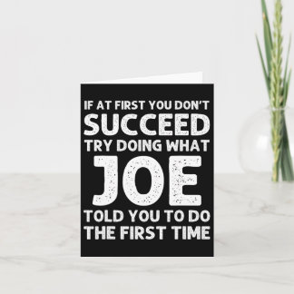 Joe Gift Name Personalized Birthday Funny Christma Card