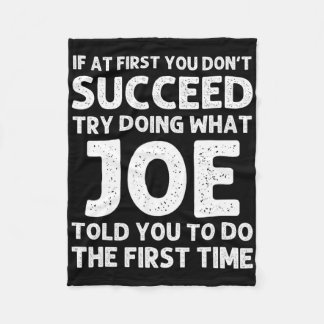 Joe Gift Name Personalized Birthday Funny Christma Fleece Blanket