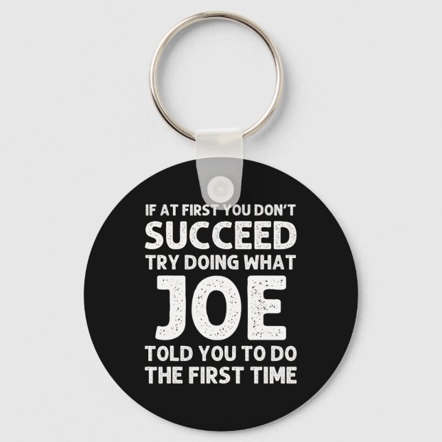 Joe Gift Name Personalized Birthday Funny Christma Keychain (Front)