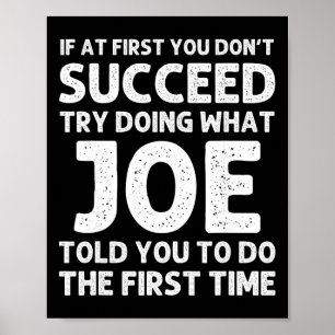 Joe Gift Name Personalized Birthday Funny Christma Poster