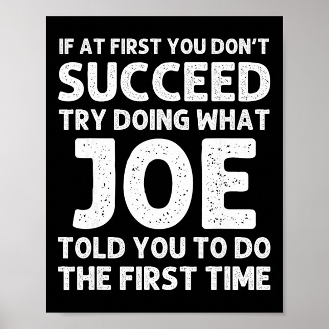 Joe Gift Name Personalized Birthday Funny Christma Poster (Front)