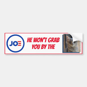 Joe, He won't Grab you There Bumper Sticker